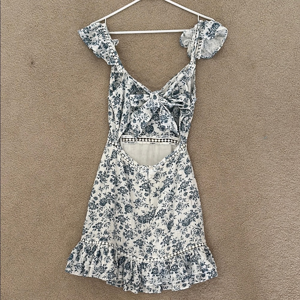 Floral Ruffle Mini Dress - Picture 6 of 8